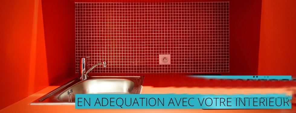 Crédence de cuisine en mosaïque rouge